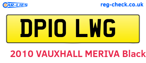 DP10LWG are the vehicle registration plates.