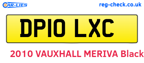 DP10LXC are the vehicle registration plates.