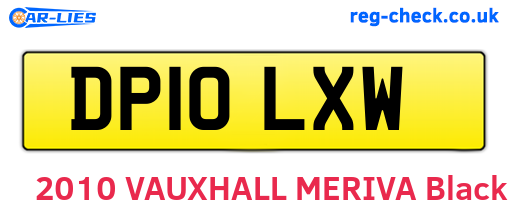 DP10LXW are the vehicle registration plates.