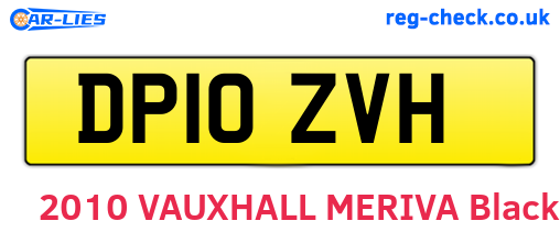 DP10ZVH are the vehicle registration plates.