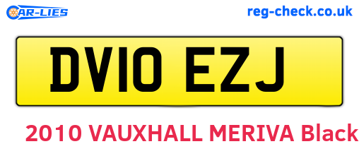 DV10EZJ are the vehicle registration plates.