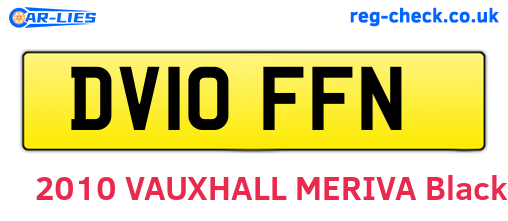 DV10FFN are the vehicle registration plates.