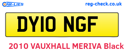 DY10NGF are the vehicle registration plates.
