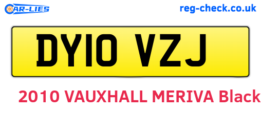 DY10VZJ are the vehicle registration plates.