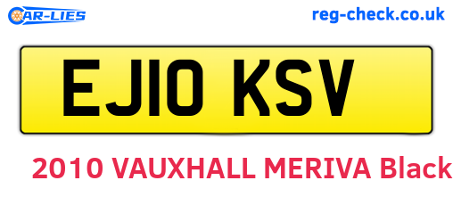 EJ10KSV are the vehicle registration plates.