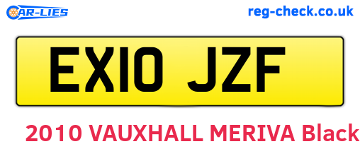 EX10JZF are the vehicle registration plates.