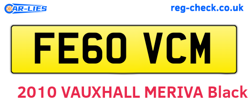 FE60VCM are the vehicle registration plates.