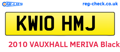 KW10HMJ are the vehicle registration plates.