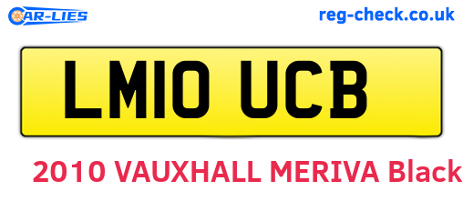 LM10UCB are the vehicle registration plates.