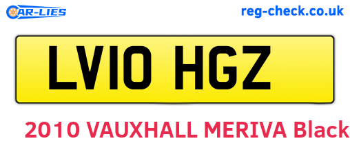 LV10HGZ are the vehicle registration plates.