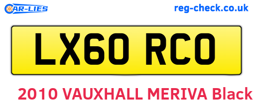 LX60RCO are the vehicle registration plates.