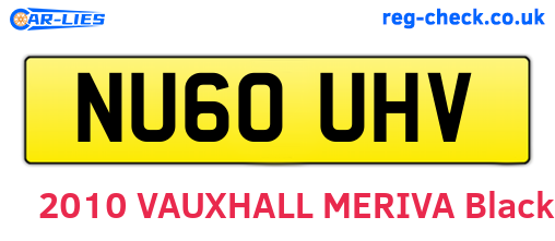 NU60UHV are the vehicle registration plates.
