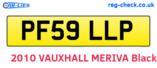 PF59LLP are the vehicle registration plates.