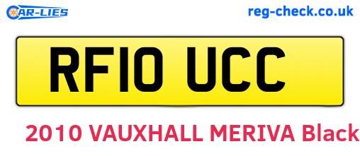 RF10UCC are the vehicle registration plates.