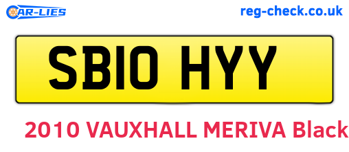SB10HYY are the vehicle registration plates.