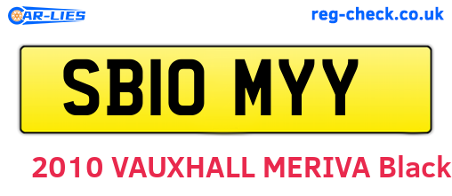 SB10MYY are the vehicle registration plates.