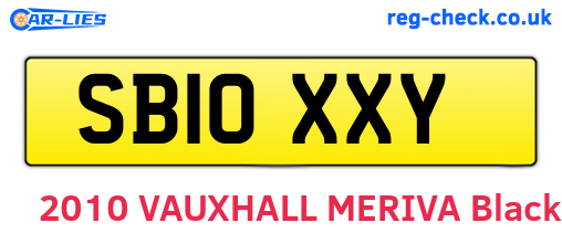 SB10XXY are the vehicle registration plates.
