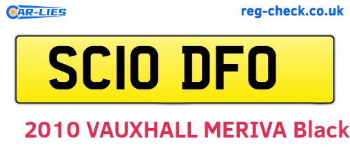 SC10DFO are the vehicle registration plates.
