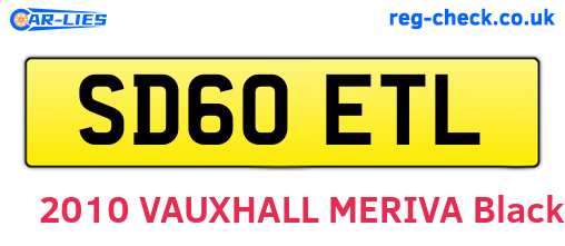 SD60ETL are the vehicle registration plates.