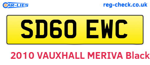 SD60EWC are the vehicle registration plates.