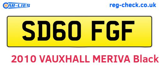 SD60FGF are the vehicle registration plates.