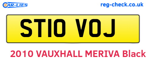 ST10VOJ are the vehicle registration plates.