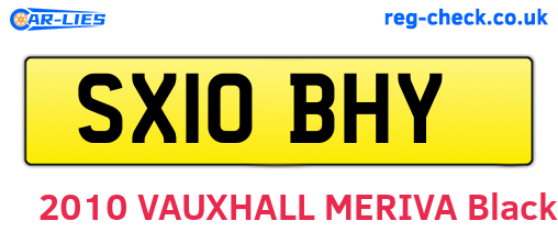 SX10BHY are the vehicle registration plates.