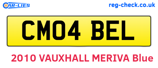 CM04BEL are the vehicle registration plates.