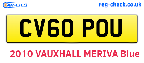 CV60POU are the vehicle registration plates.