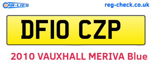 DF10CZP are the vehicle registration plates.