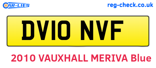 DV10NVF are the vehicle registration plates.