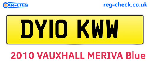 DY10KWW are the vehicle registration plates.