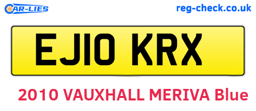 EJ10KRX are the vehicle registration plates.
