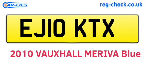 EJ10KTX are the vehicle registration plates.