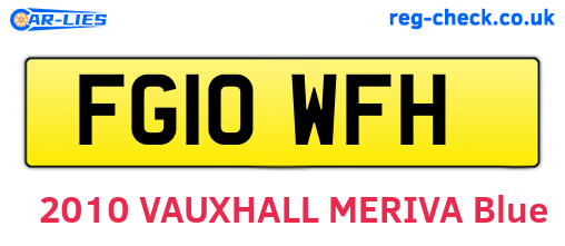 FG10WFH are the vehicle registration plates.