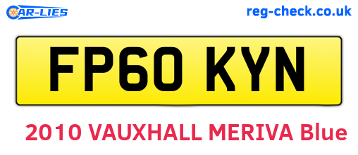 FP60KYN are the vehicle registration plates.