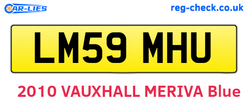 LM59MHU are the vehicle registration plates.