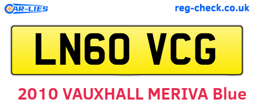 LN60VCG are the vehicle registration plates.