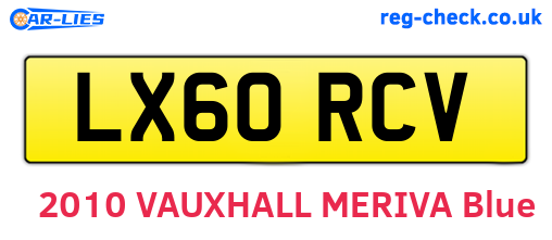 LX60RCV are the vehicle registration plates.
