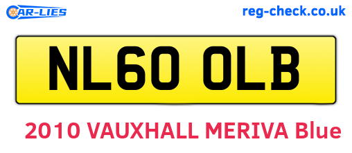 NL60OLB are the vehicle registration plates.