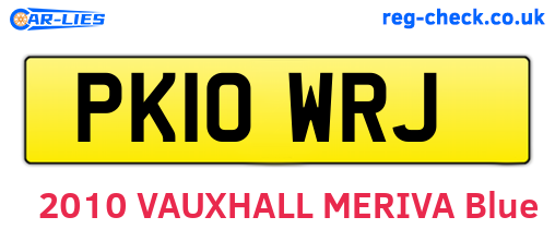 PK10WRJ are the vehicle registration plates.