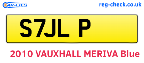 S7JLP are the vehicle registration plates.