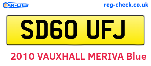 SD60UFJ are the vehicle registration plates.