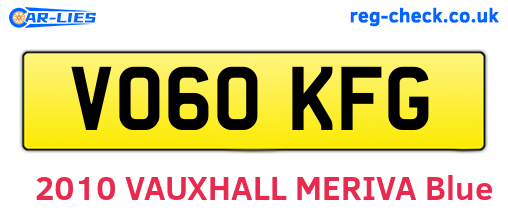 VO60KFG are the vehicle registration plates.