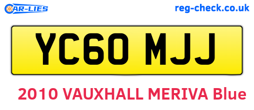 YC60MJJ are the vehicle registration plates.