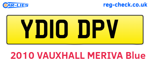 YD10DPV are the vehicle registration plates.