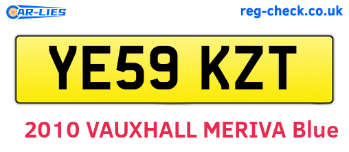 YE59KZT are the vehicle registration plates.