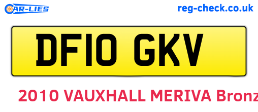 DF10GKV are the vehicle registration plates.