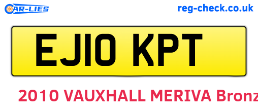 EJ10KPT are the vehicle registration plates.