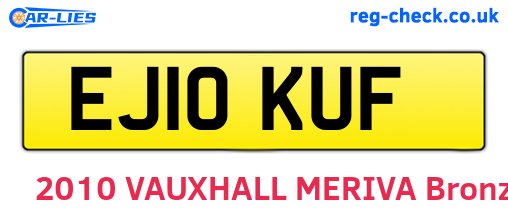 EJ10KUF are the vehicle registration plates.